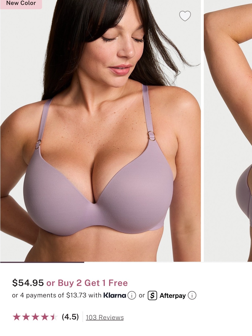 Victoria's Secret LOVE CLOUD Perfect Shape Incredible Push-Up Navy Blue Bra 34C - Picture 10 of 12